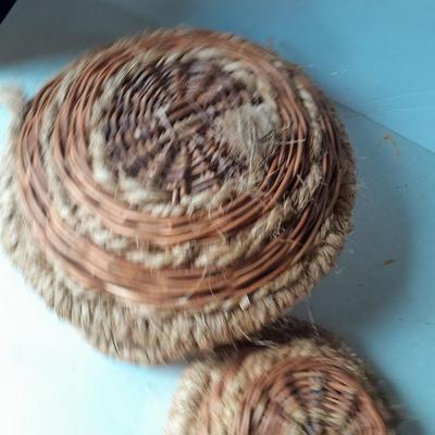 Two neat woven baskets