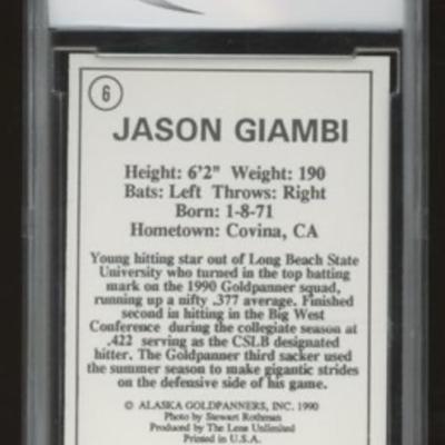 Jason Giambi minor league card