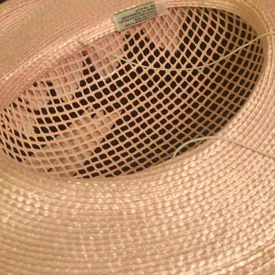 Pink mesh ladyâ€™s hat new old stock