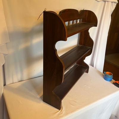 Wooden Magazine Rack & Two Display Shelf (LR-MG)