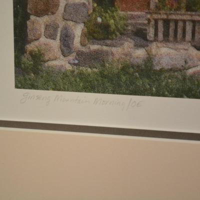 "Ginseng" Mountain Morning / OE" Framed, Matted, & Signed Jack Flynn '05 Wall Art