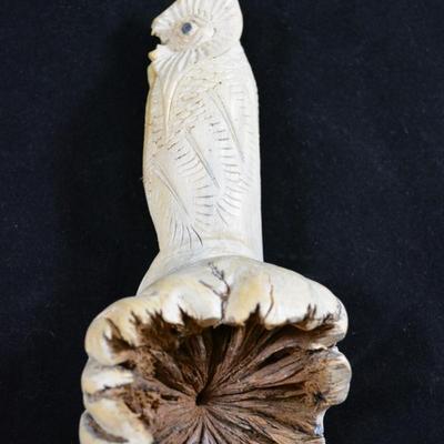 7.5" PARASIT Owl Carving, INDONESIA