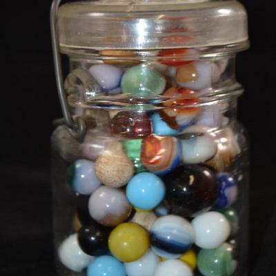 Jar of Vintage Marbles