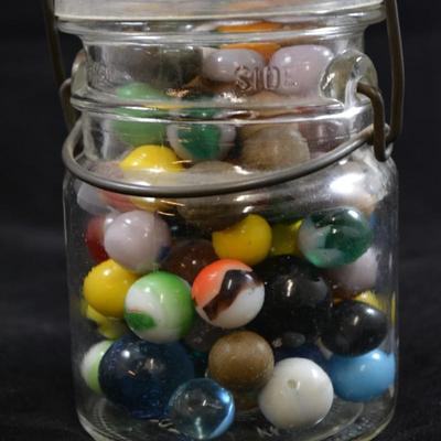 Jar of Vintage Marbles