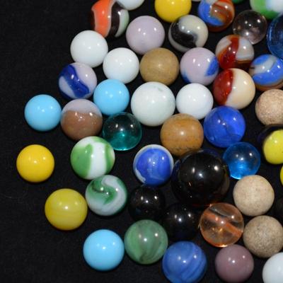 Jar of Vintage Marbles