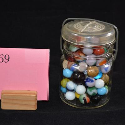 Jar of Vintage Marbles