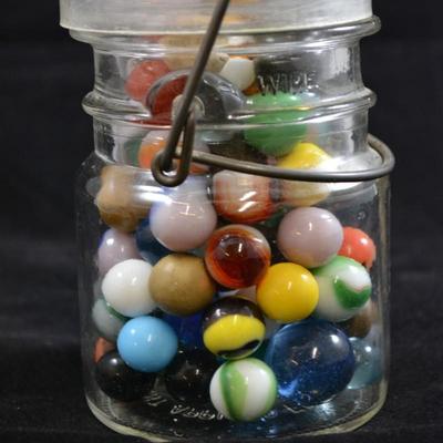 Jar of Vintage Marbles