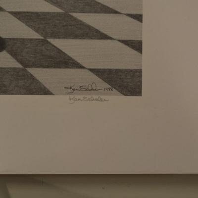 Local Ken Schuler Signed Print 1988 "Your Move" #53/250