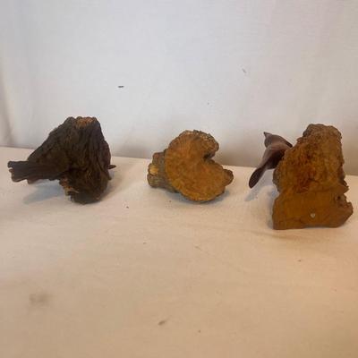 Eight Carved Wooden Birds (LR-MG)