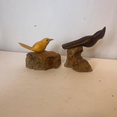 Eight Carved Wooden Birds (LR-MG)
