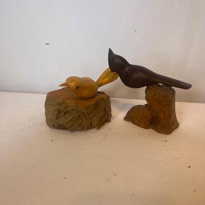 Eight Carved Wooden Birds (LR-MG)