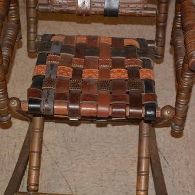 Hand-Crafted Belt Rocking Chair