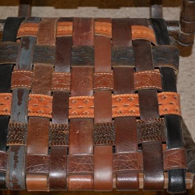 Hand-Crafted Belt Rocking Chair