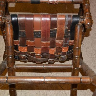 Hand-Crafted Belt Rocking Chair