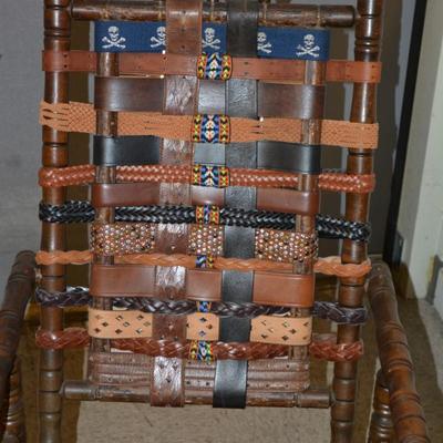 Hand-Crafted Belt Rocking Chair