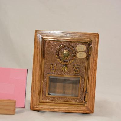 Vintage P.O. Mailbox Door Bank with Combination