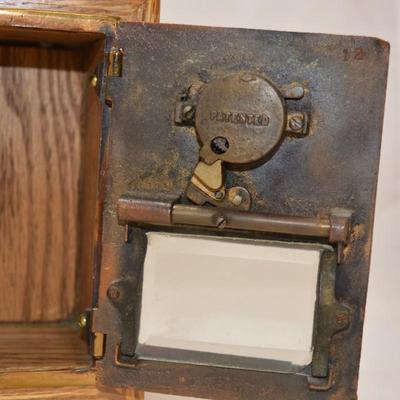 Vintage P.O. Mailbox Door Bank with Combination
