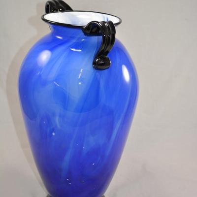 Signed Gabriel Bloodsworth Blue Urn "Equinox" 2012