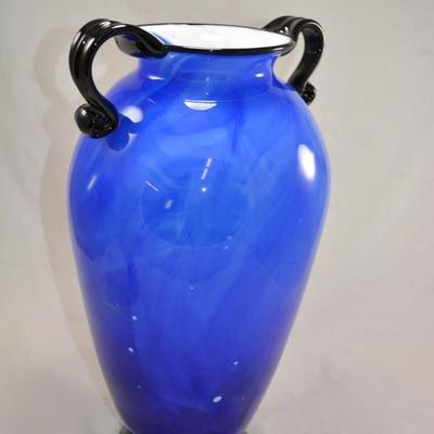 Signed Gabriel Bloodsworth Blue Urn 