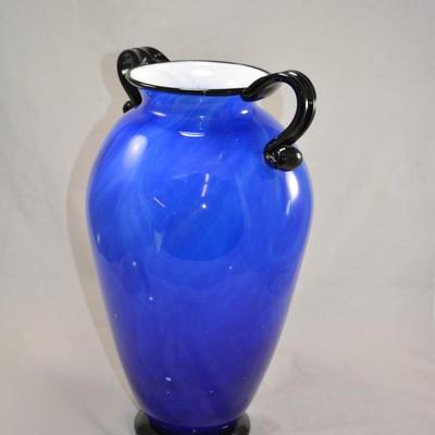 Signed Gabriel Bloodsworth Blue Urn "Equinox" 2012