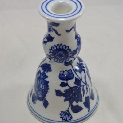 Lot of 4 Delft Candle Sticks