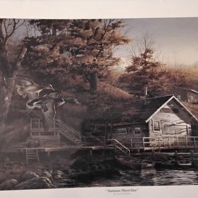 Terry Redlin - Apple River Mallards and Autumn Shoreline