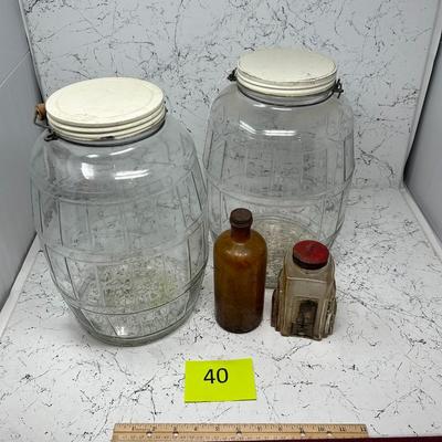 Vintage Pickle Barrel Jars + more