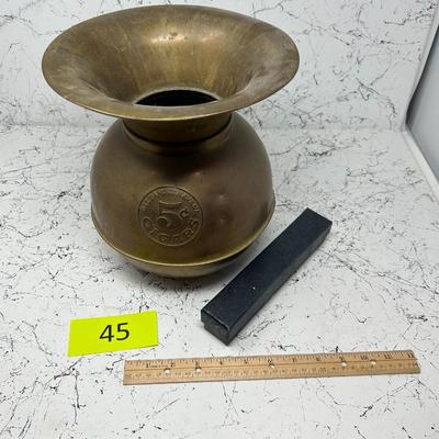 Antique Brass Spittoon