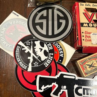 Gun Cleaners, Used Shells, Gun Stickers