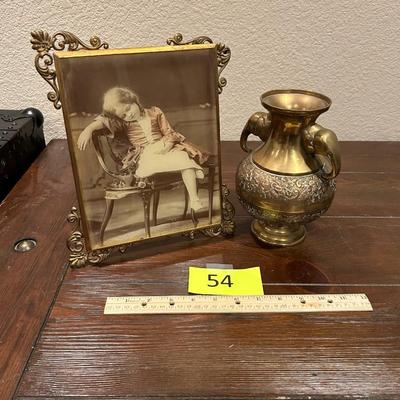 Brass Vase, and Picture