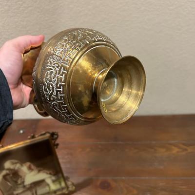 Brass Vase, and Picture