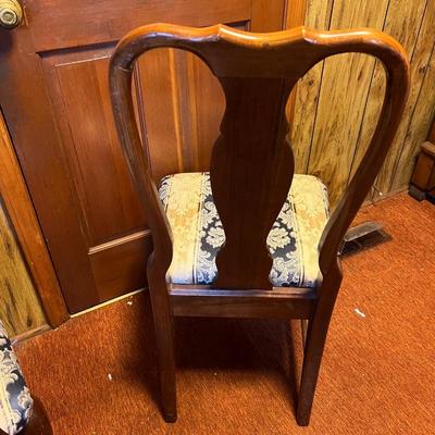 Six Matching Dining Chairs W/Upholstered Seats (K-RG)