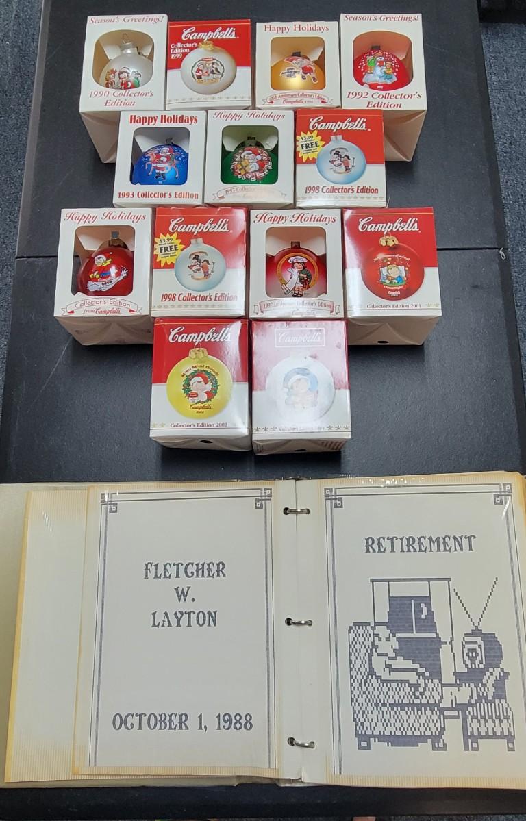 LOT 37 Campbell's Soup Christmas Ornaments and More