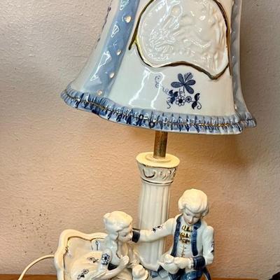 1920â€™s Victorian porcelain lamp
