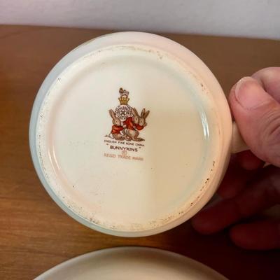 Royal doulton bunnykins bowl and mug