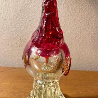 Murano style art glass rooster