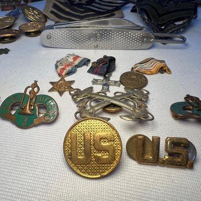 Army Issue Pocket Knife, Military Patches, Buttons, Ribbon Bars & More (K-RG)