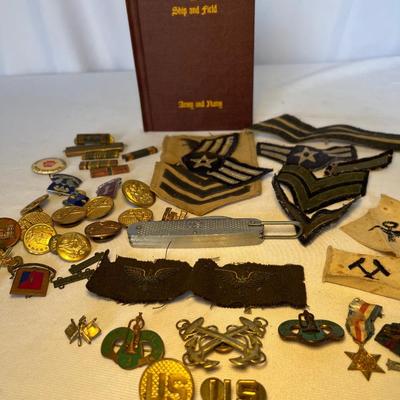 Army Issue Pocket Knife, Military Patches, Buttons, Ribbon Bars & More (K-RG)