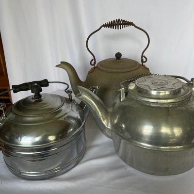 Three Vintage Kettles Includes Revere (DR-RG)