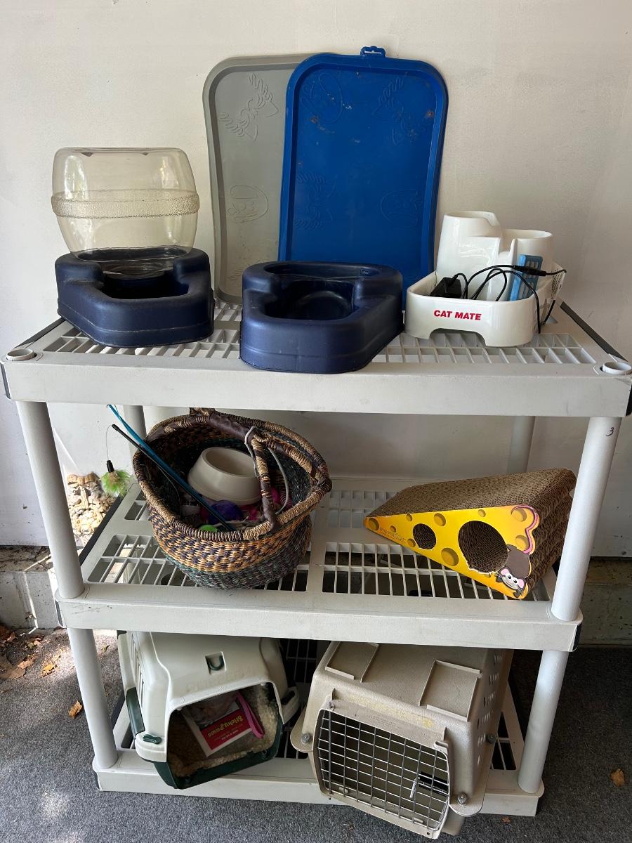 LOT 114C Cat Essentials Feeders, Carriers & More