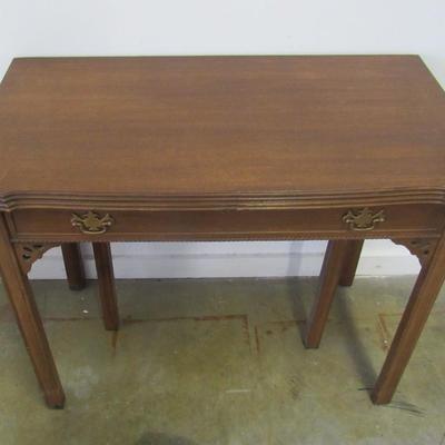Vintage Flip Top Game Table/Console Table