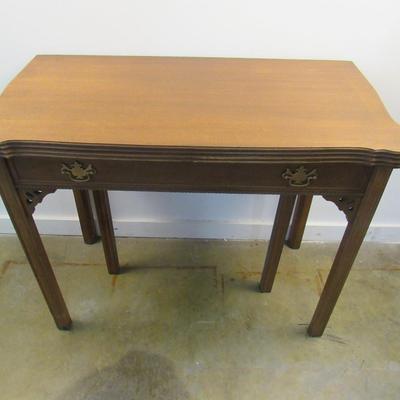 Vintage Flip Top Game Table/Console Table