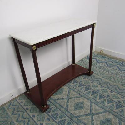 Vintage Bombay Co Marble Top Console Table