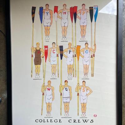 Framed Collegiate Rowing Print