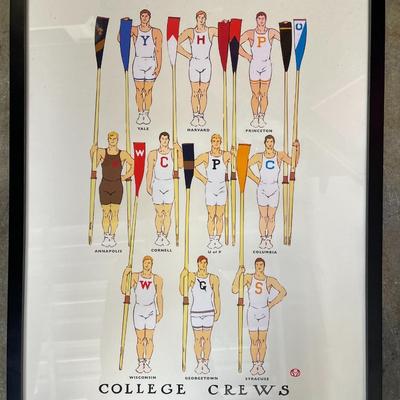 Framed Collegiate Rowing Print