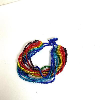 263 USA Scarf, Star Earrings, Rainbow Bracelet