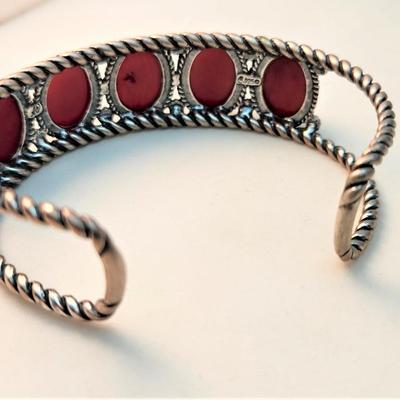 Lot #16 Sterling Silver Cuff Southwestern Style Bracelet