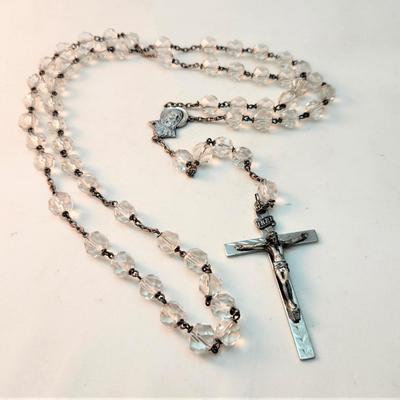 Lot #17  AFCO Sterling & Crystal Rosary