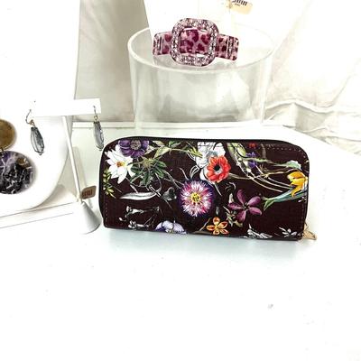 304 Floral Clutch, Purple Earrings, Necklace, Barrette