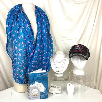 312 Love Like Jesus Lot , Necklace, Earrings, Journal Infinity Scarf, Bracelet